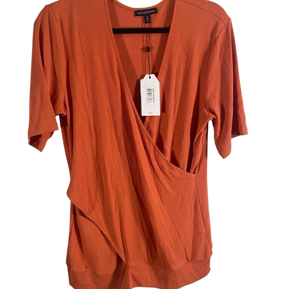 Universal Standard Women's Crossover Front Ribbed Top NWT